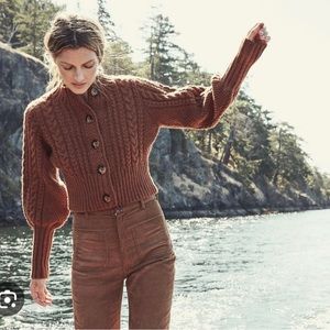 Dôen Bernadette Sweater Cardigan, size XS, color Sienna